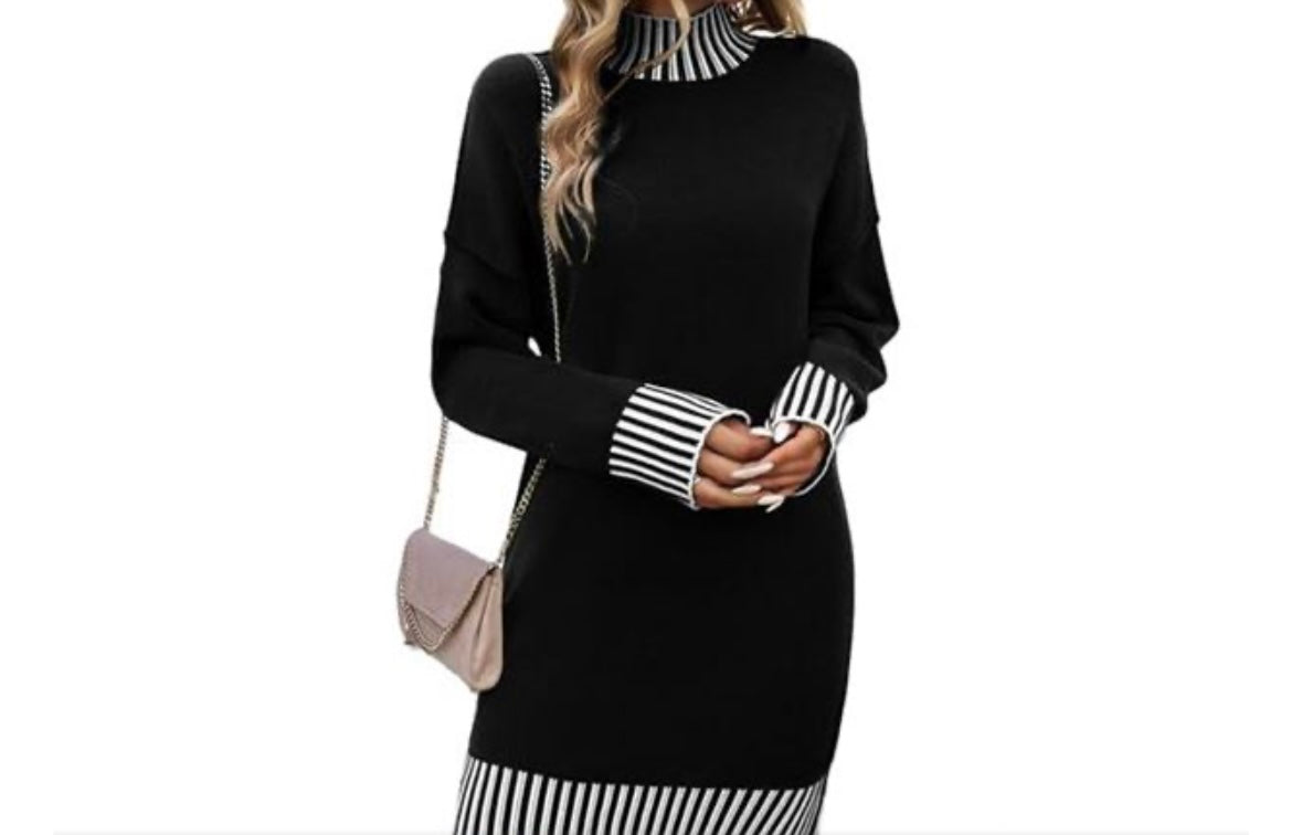 Color Block Sweater Dress