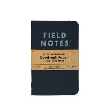 Field Notes Pitch Black 3-Pack Memo Books