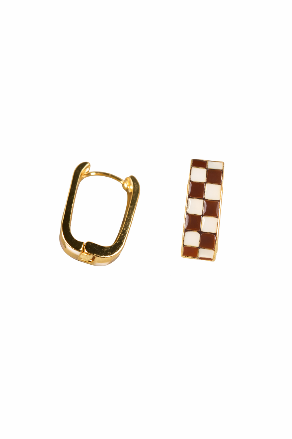 Checkerboard Hoop Earrings