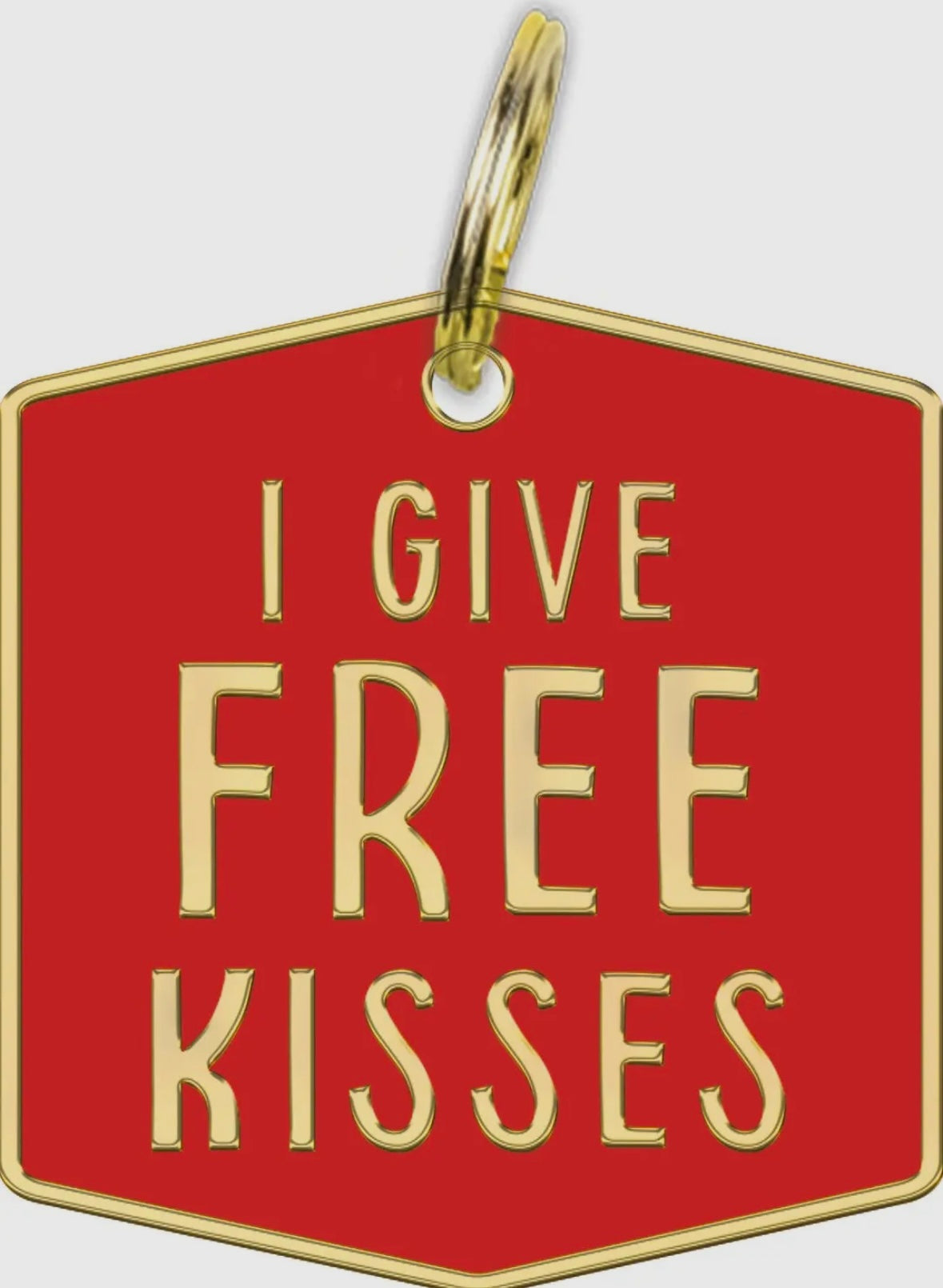 I Give Free Kisses Collar Charm