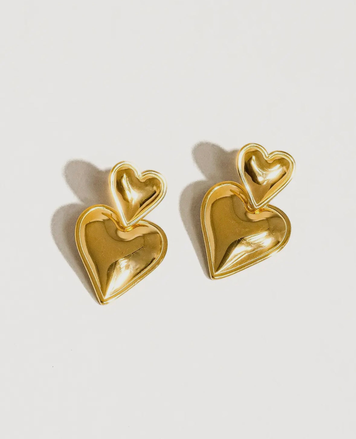 18K Non-Tarnish Layered
Heart Earring