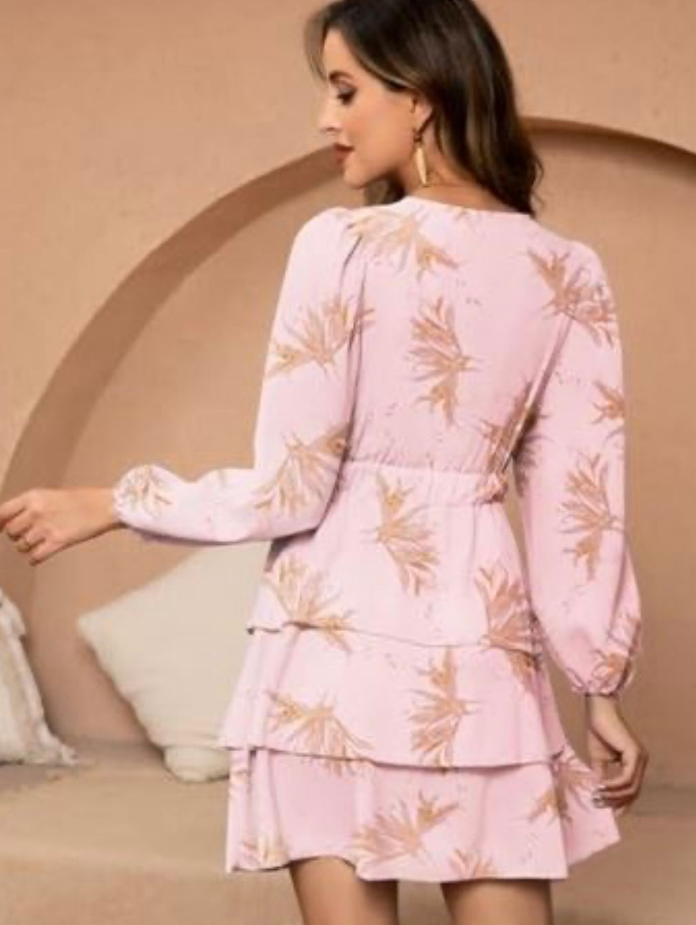 Puff Sleeves Floral Dress