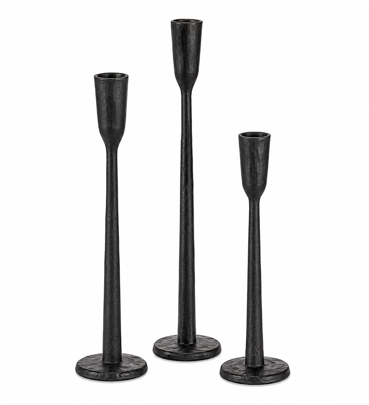 Black Iron Taper Candle Holders