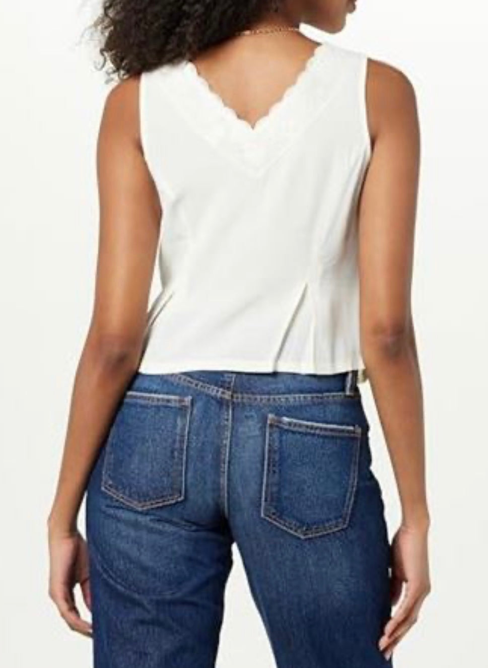 Paloma Lace Trimmed Sleeveless Top