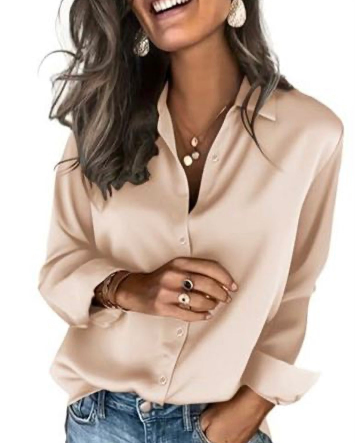 Button Up Silk Blouse