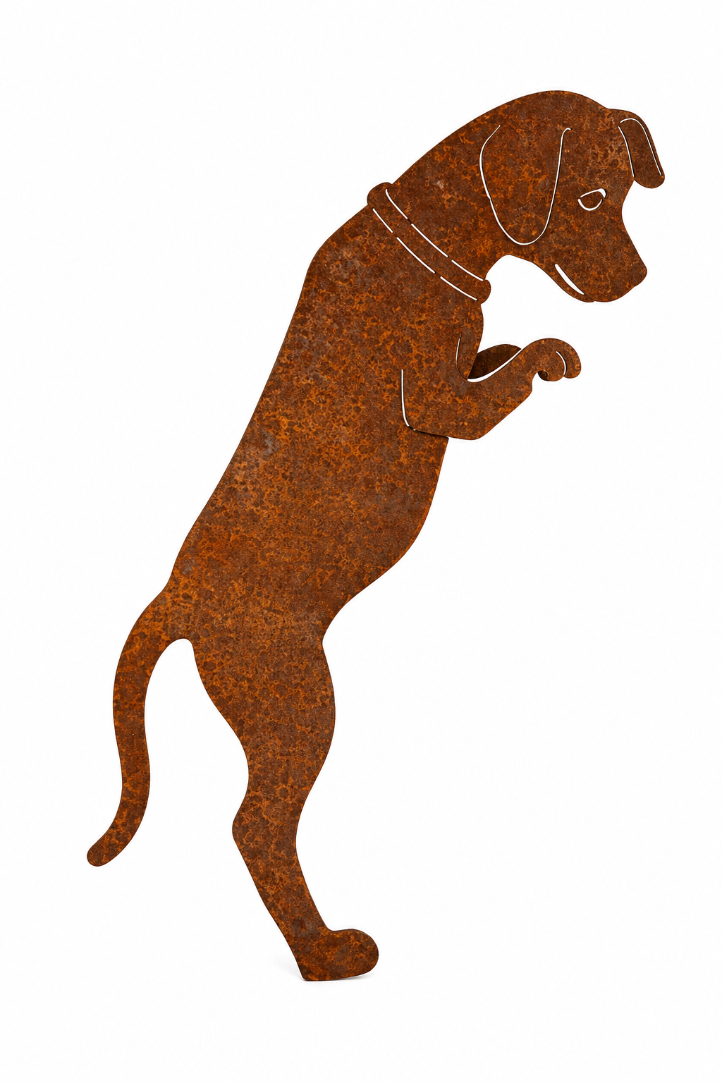 Rusty Metal Dog Garden Statue