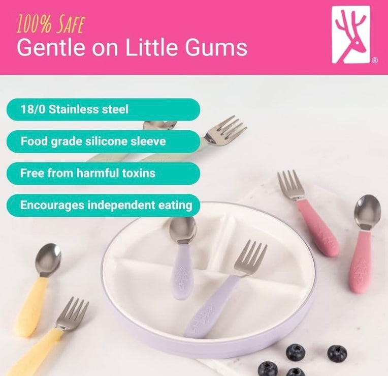 Kids Silverware with Silicone Handle