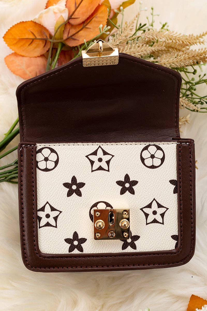 Coffee brown inspired mini purse