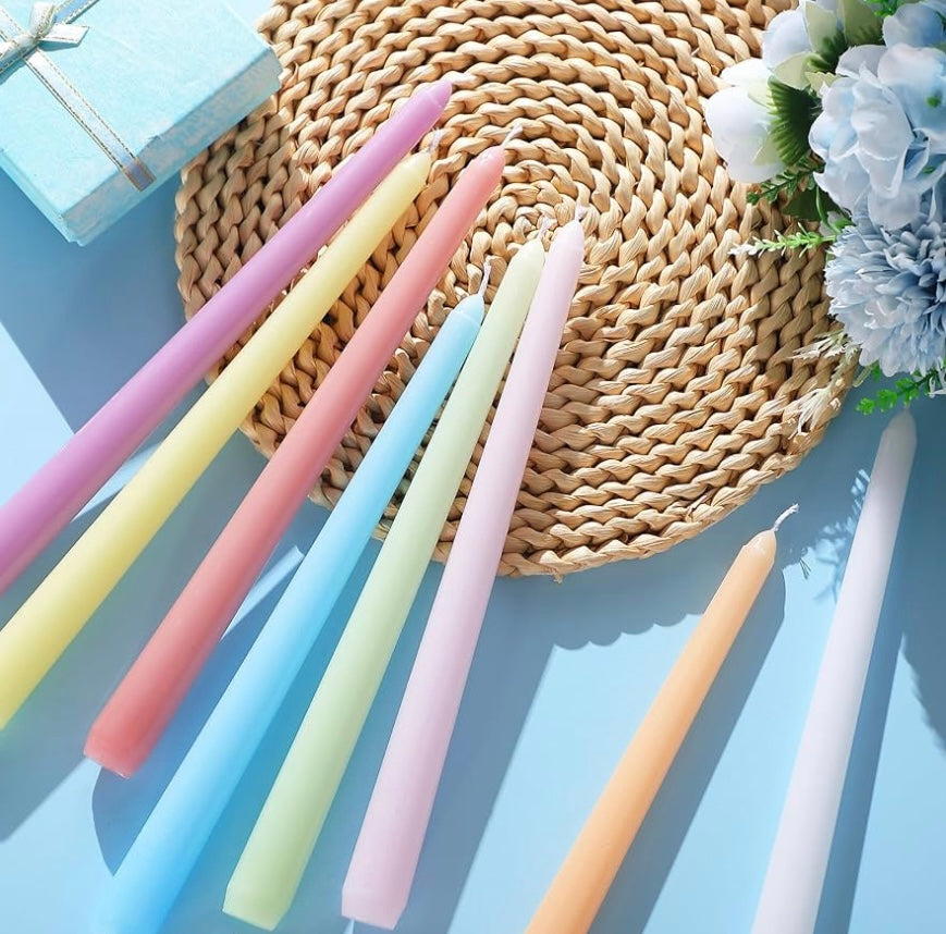 10 Inch Colorful Tapered Candle