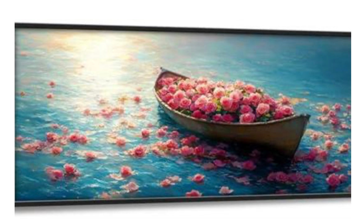 Large Lake Floral Landscape Wall Art