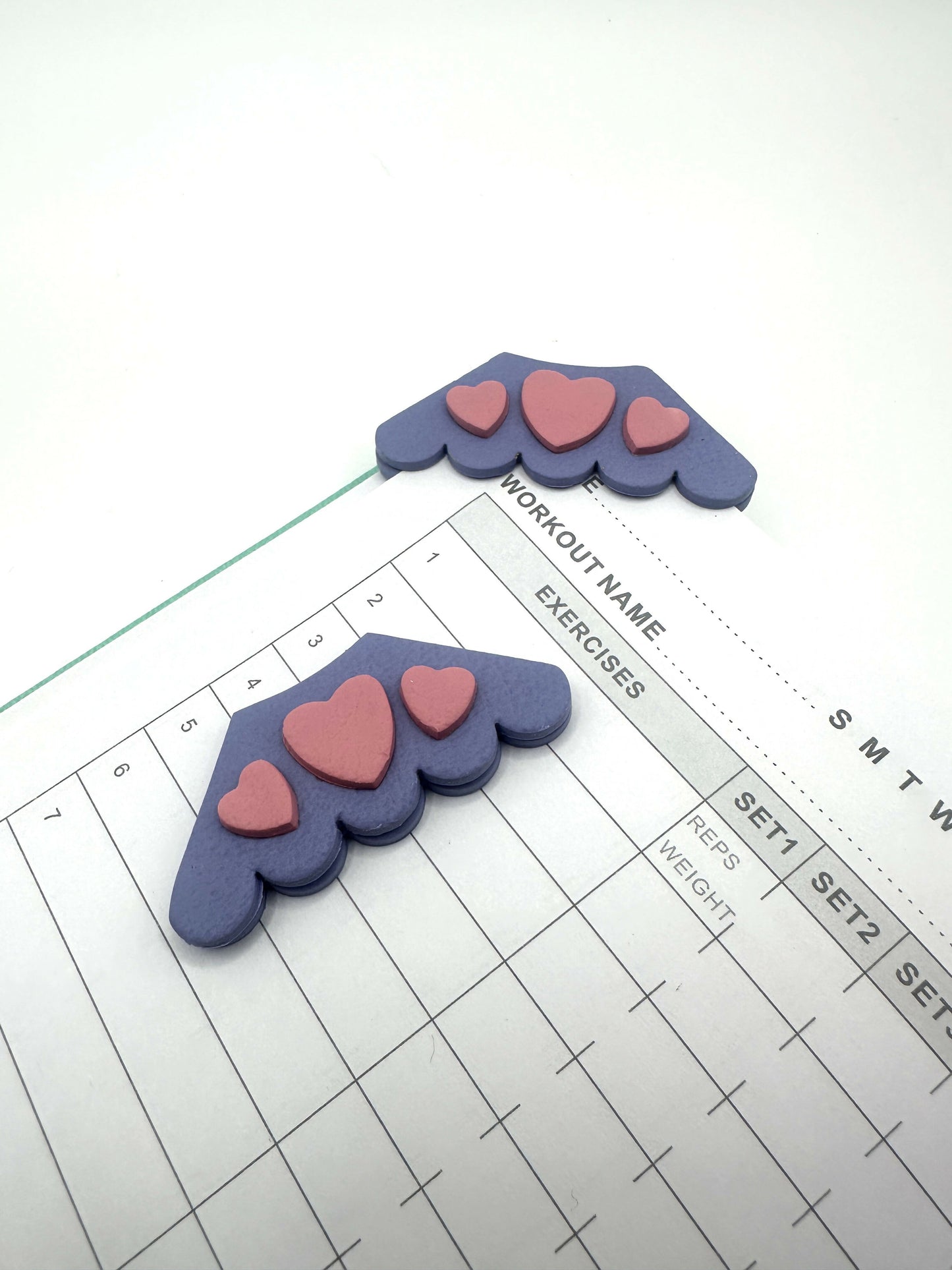 Purple & Pink Heart Corner Bookmark
