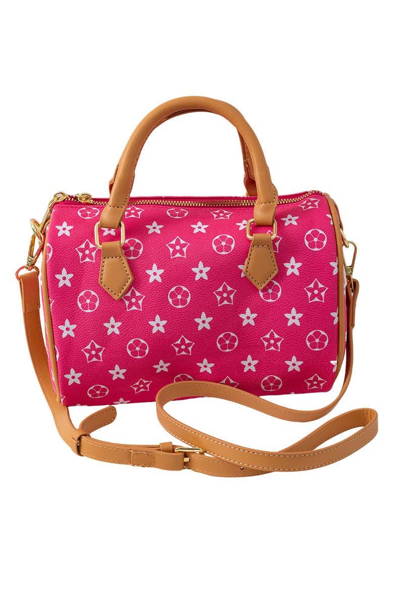 Hot pink Cylinder Crossbody Girls Purse