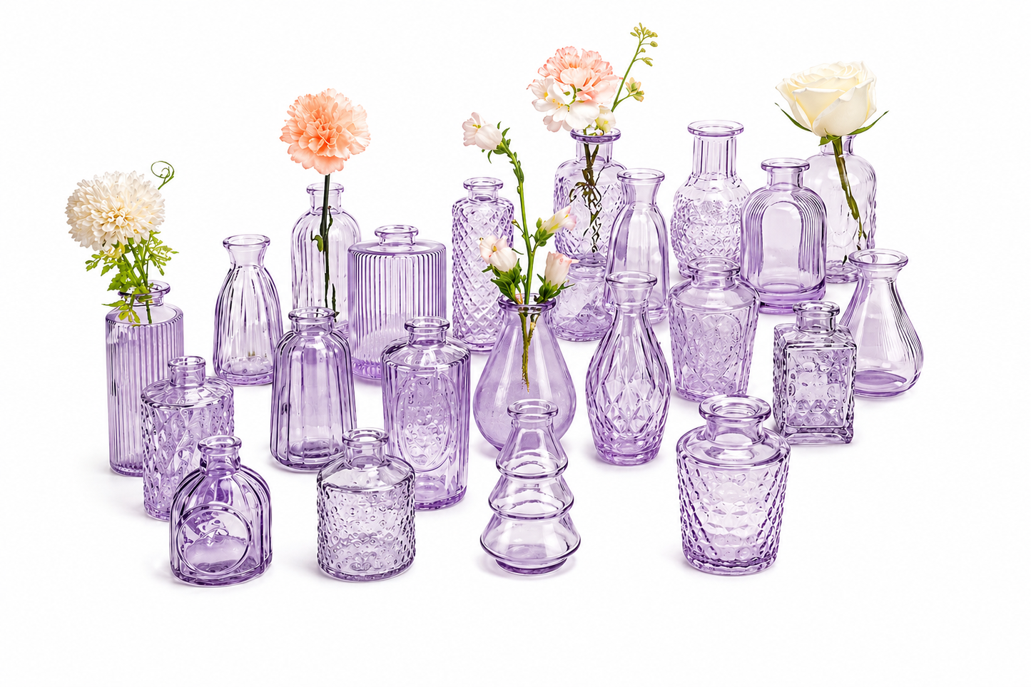 Purple Flower Bud Vases