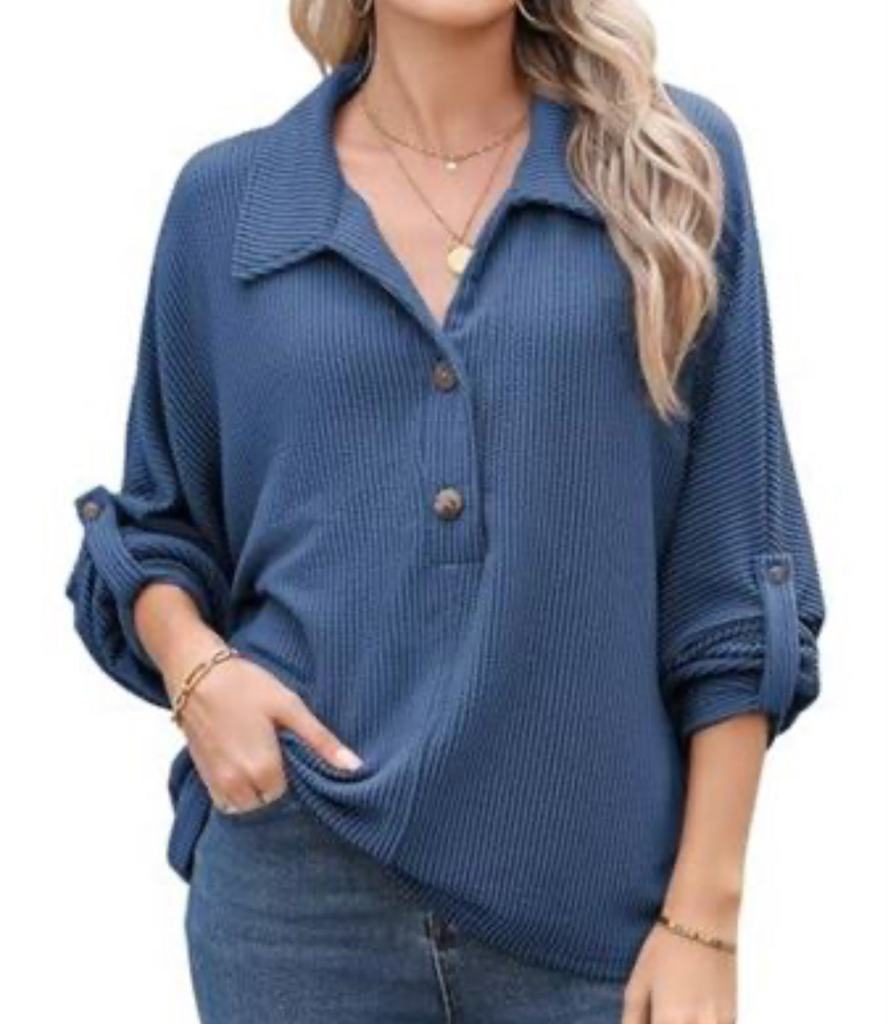 Women's Dressy Casual Blouse Button Down