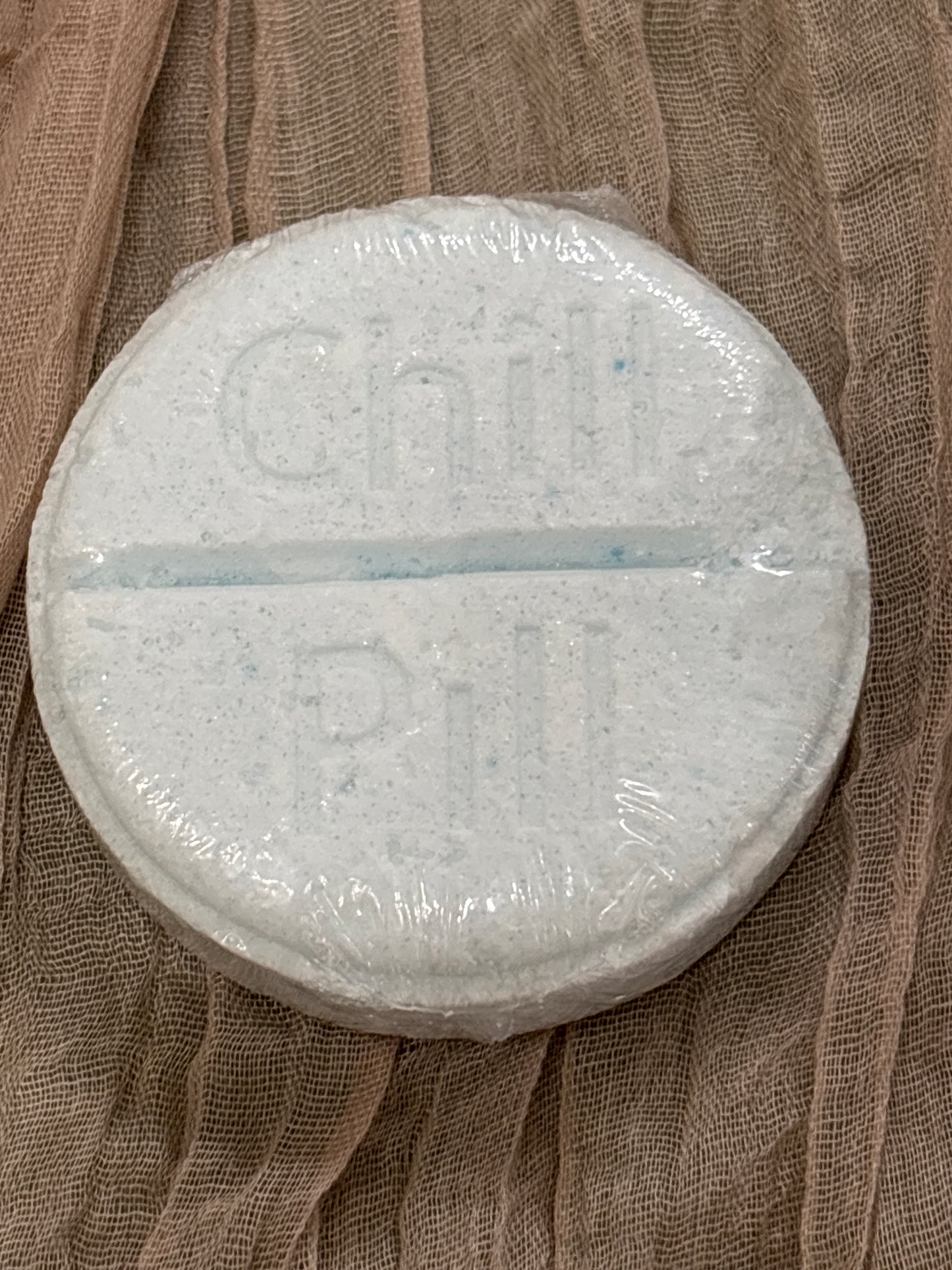 Blue Chill Pill (Peppermint Scented) Bath Bomb