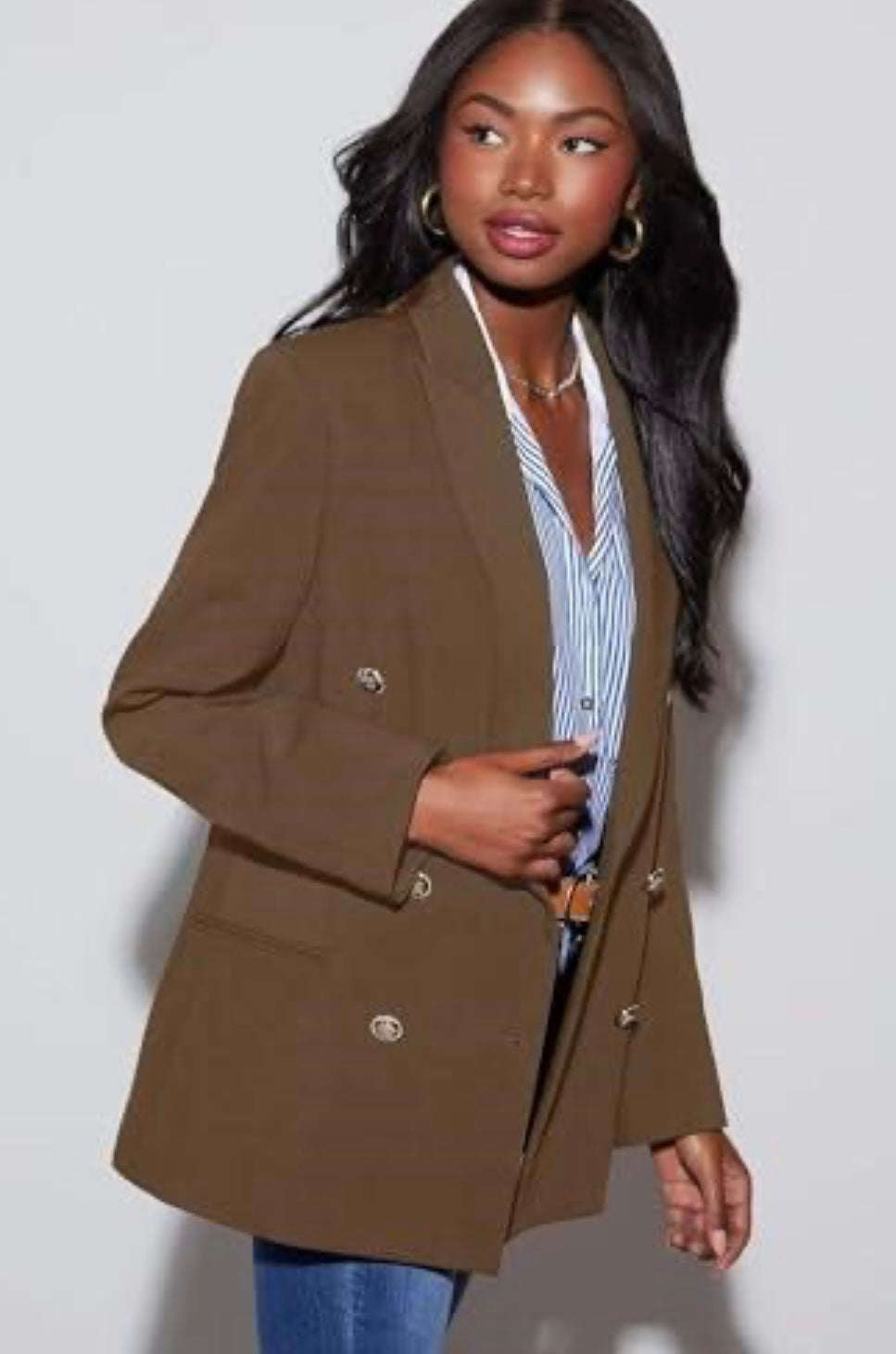 Double Breasted Business Casual Blazer Jacket