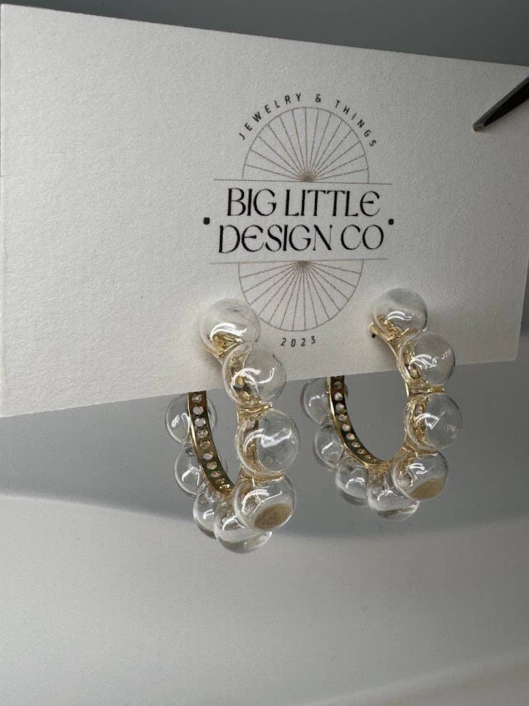 Glass Bubble Hoops - The Wilfred