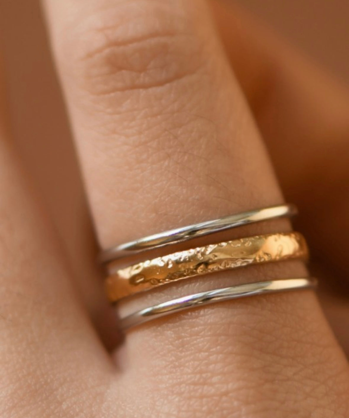 Two Toned Adjustable Ring