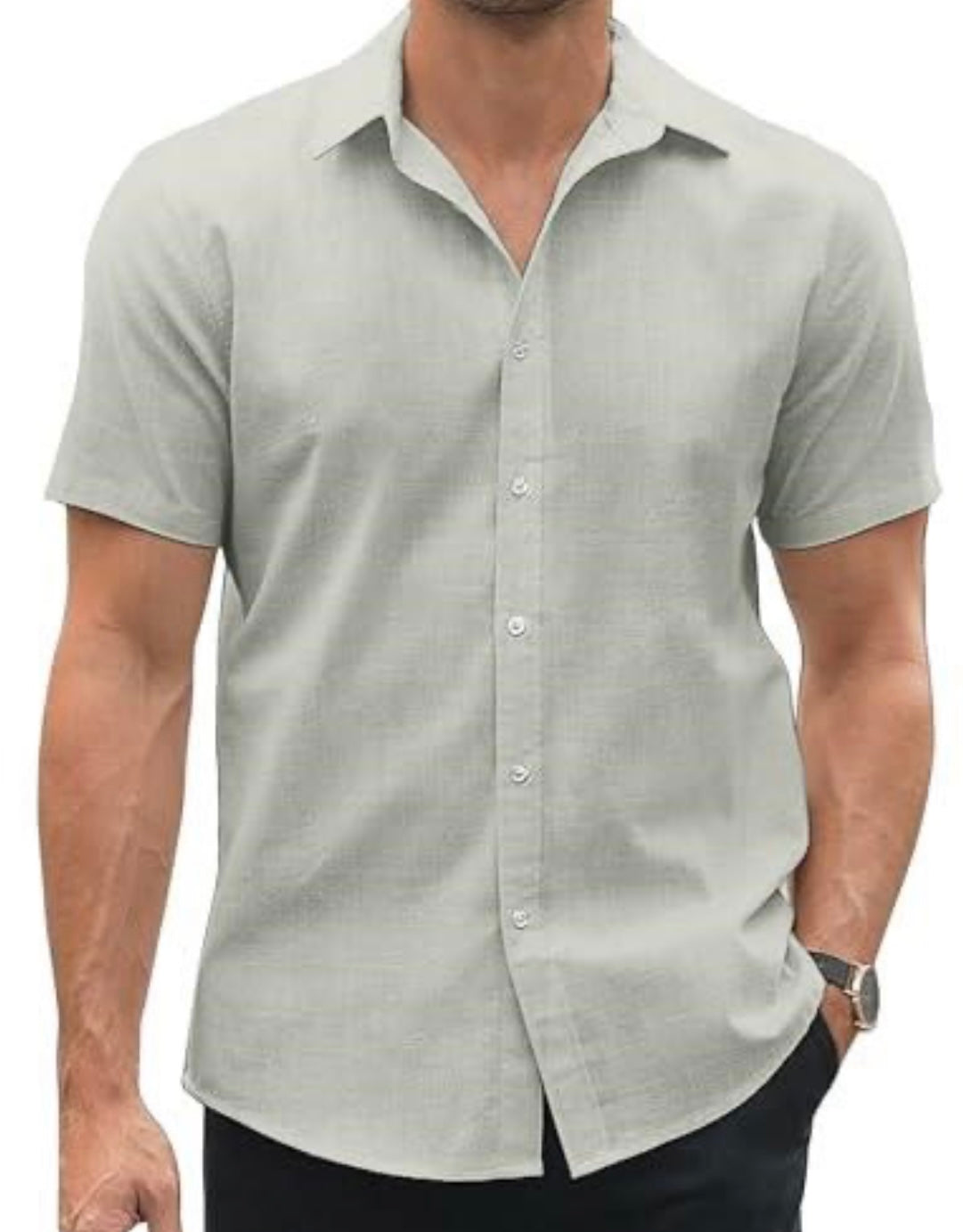 Men's Summer Beach Cotton Linen Shirt