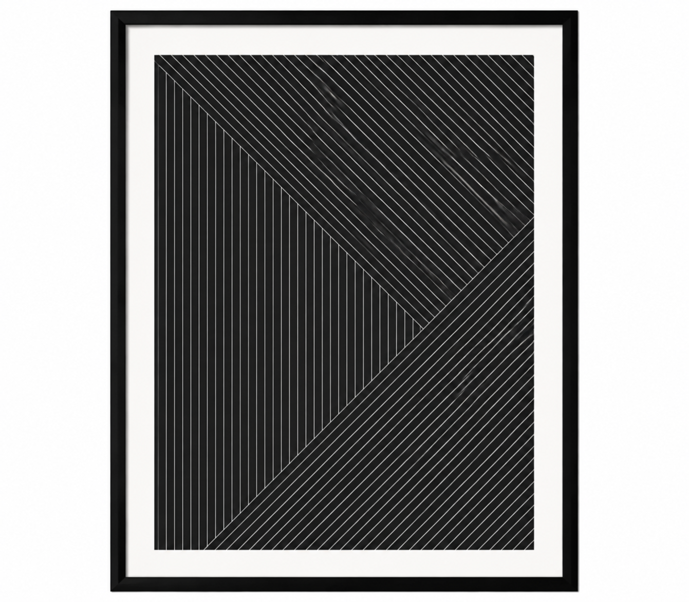 Framed Modern Large Black and WhiteAbstract Wall Art