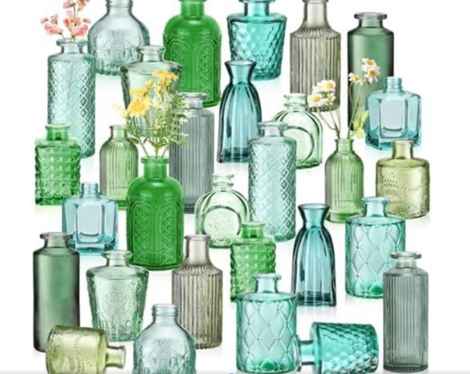 Green Flower Bud Vases