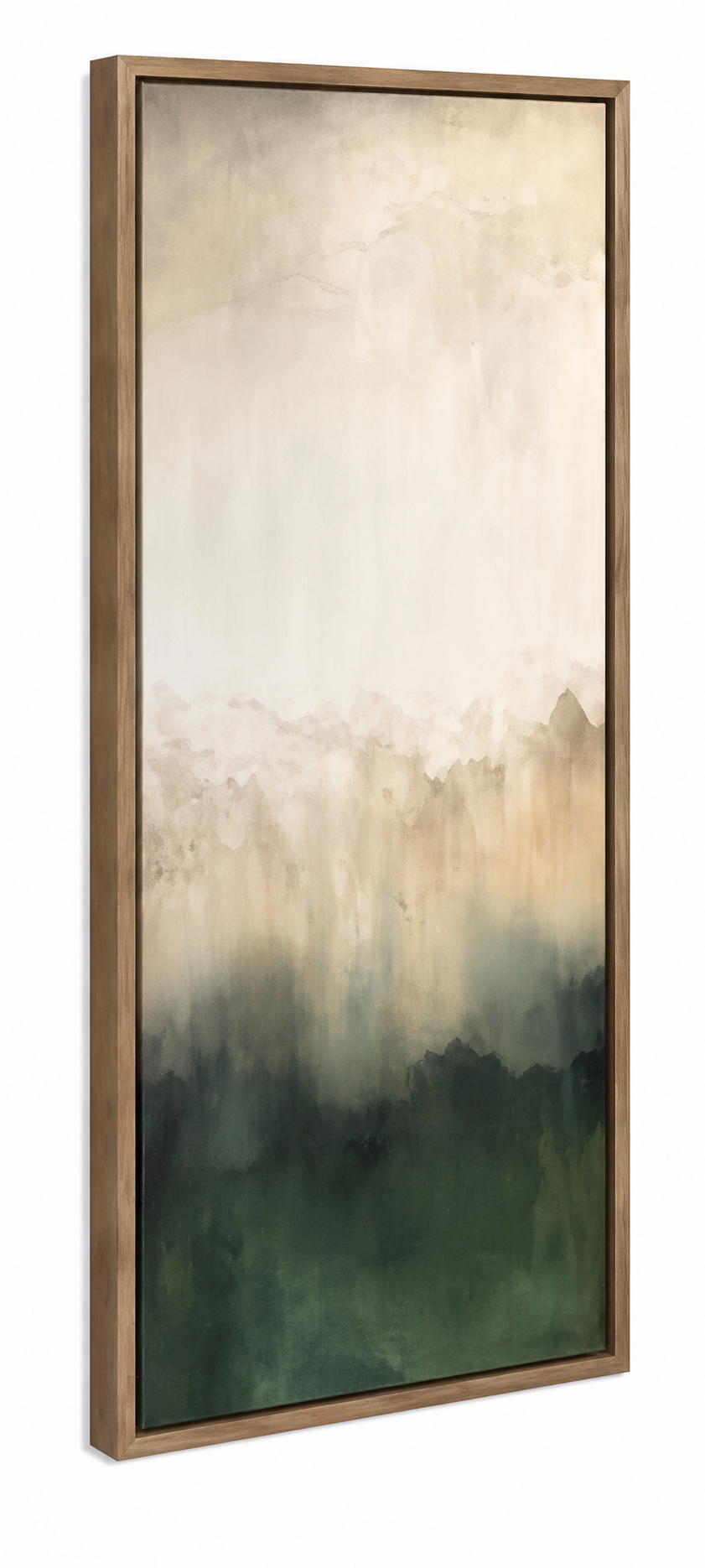 Kate and Laurel Sylvie Green Mountain Abstract Framed Canvas