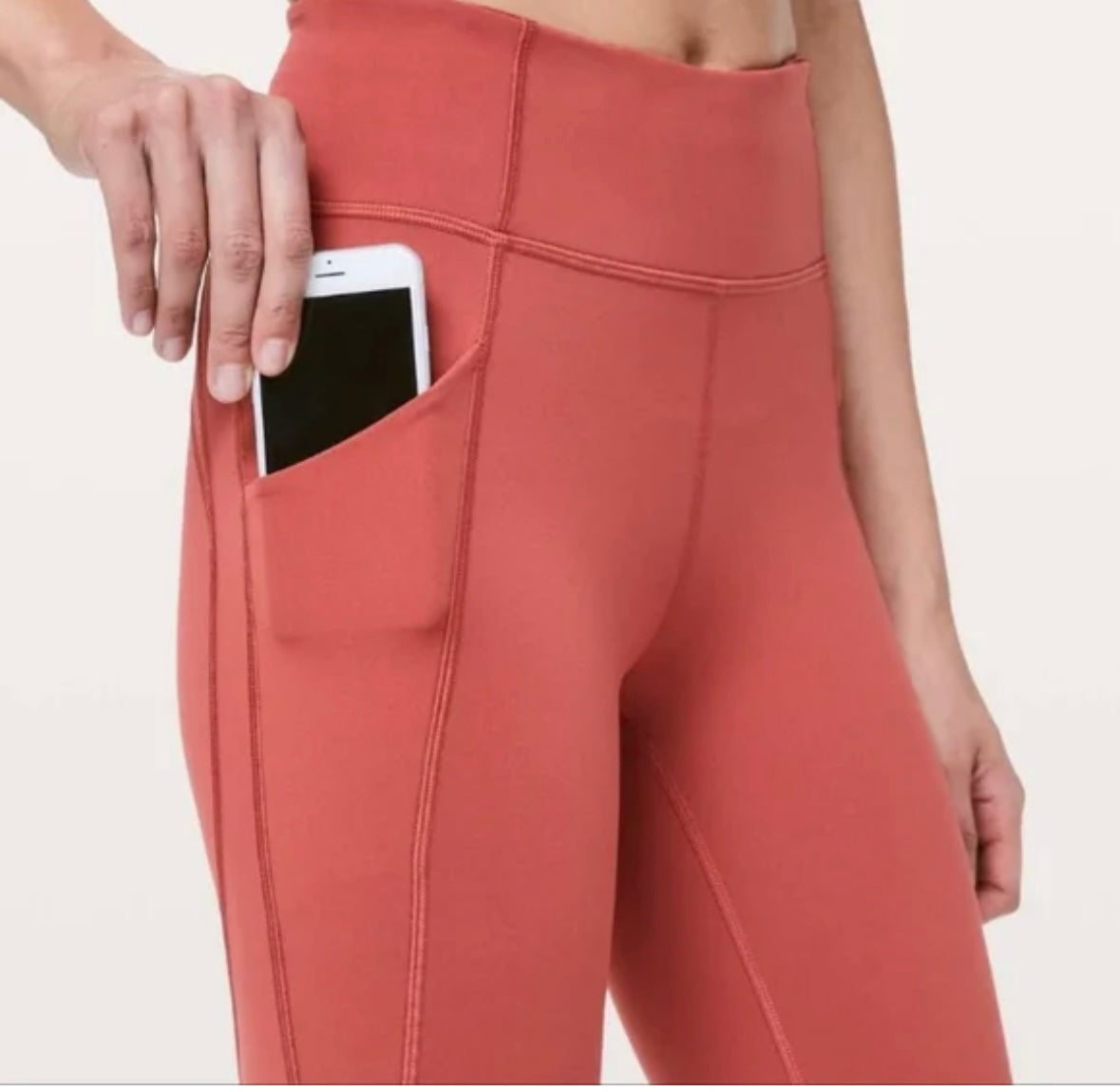 Lululemon Fast and Free Tight 28" in the color Cayenne. 