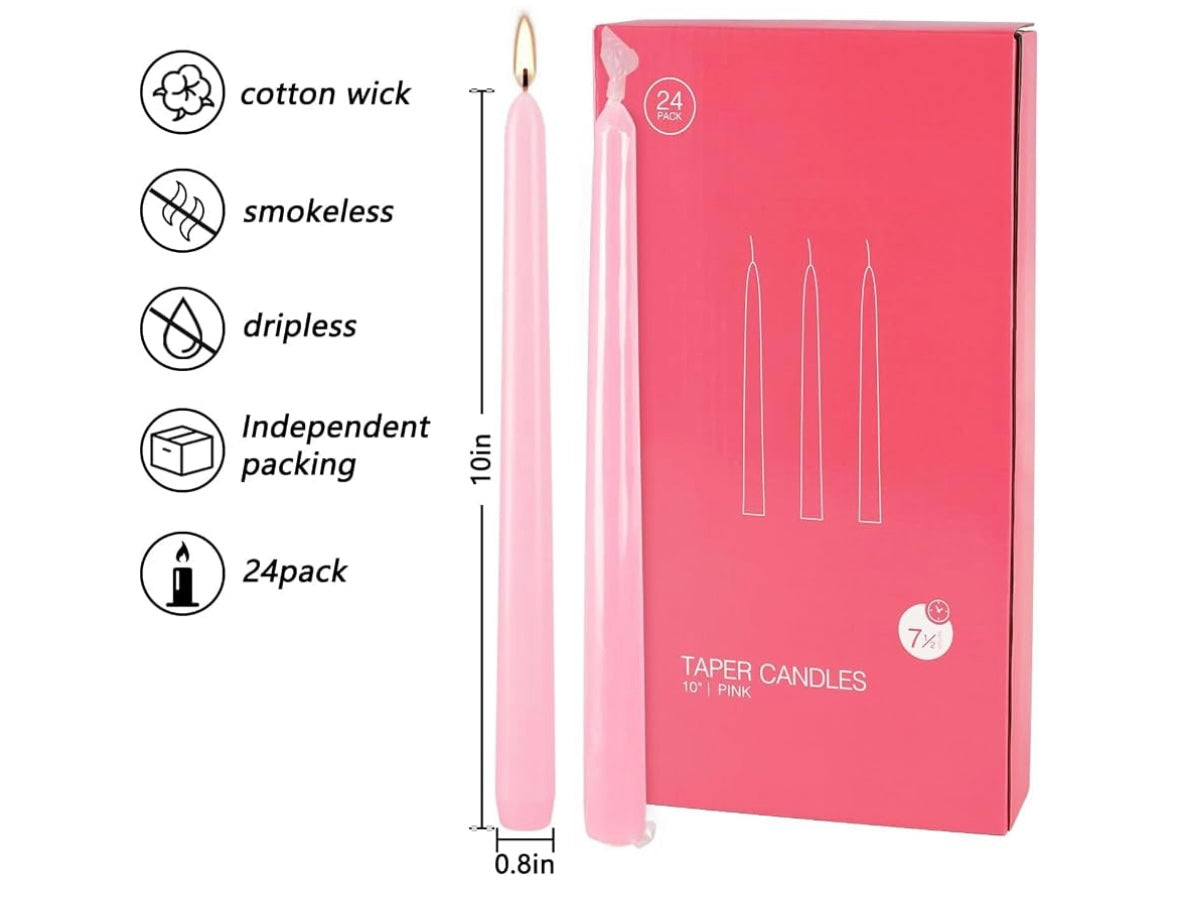 Pink Taper Candles