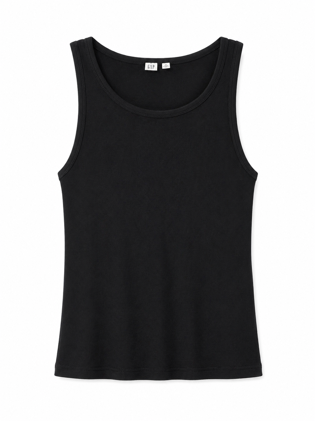Black Ribbed Tank Top