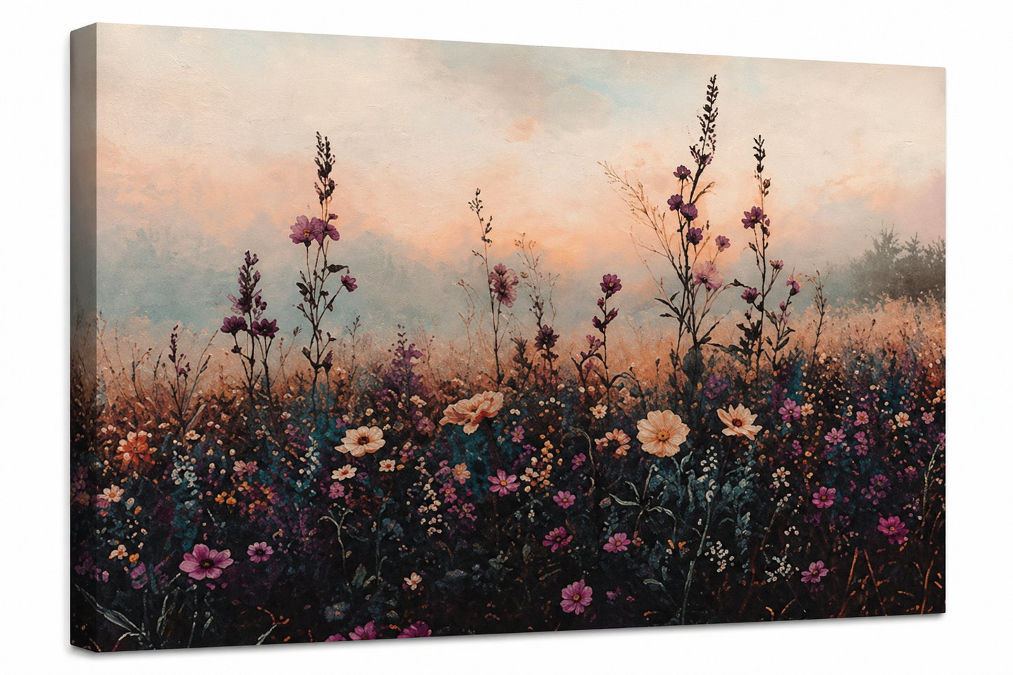 Moody Wildflowers Canvas