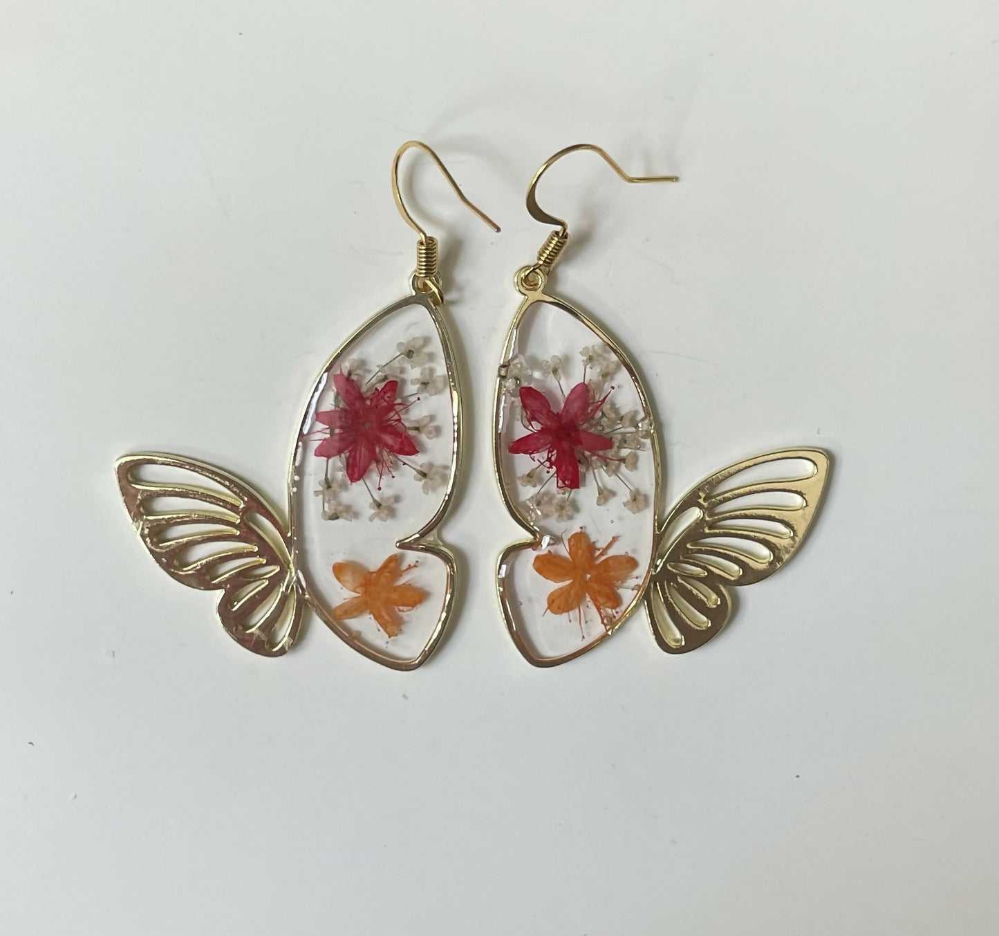 Butterfly Pressed Flower Earrings