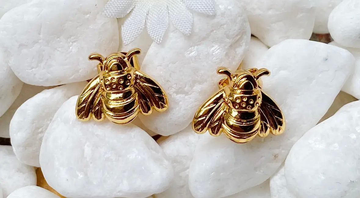 Bumble Bee Stud Earrings