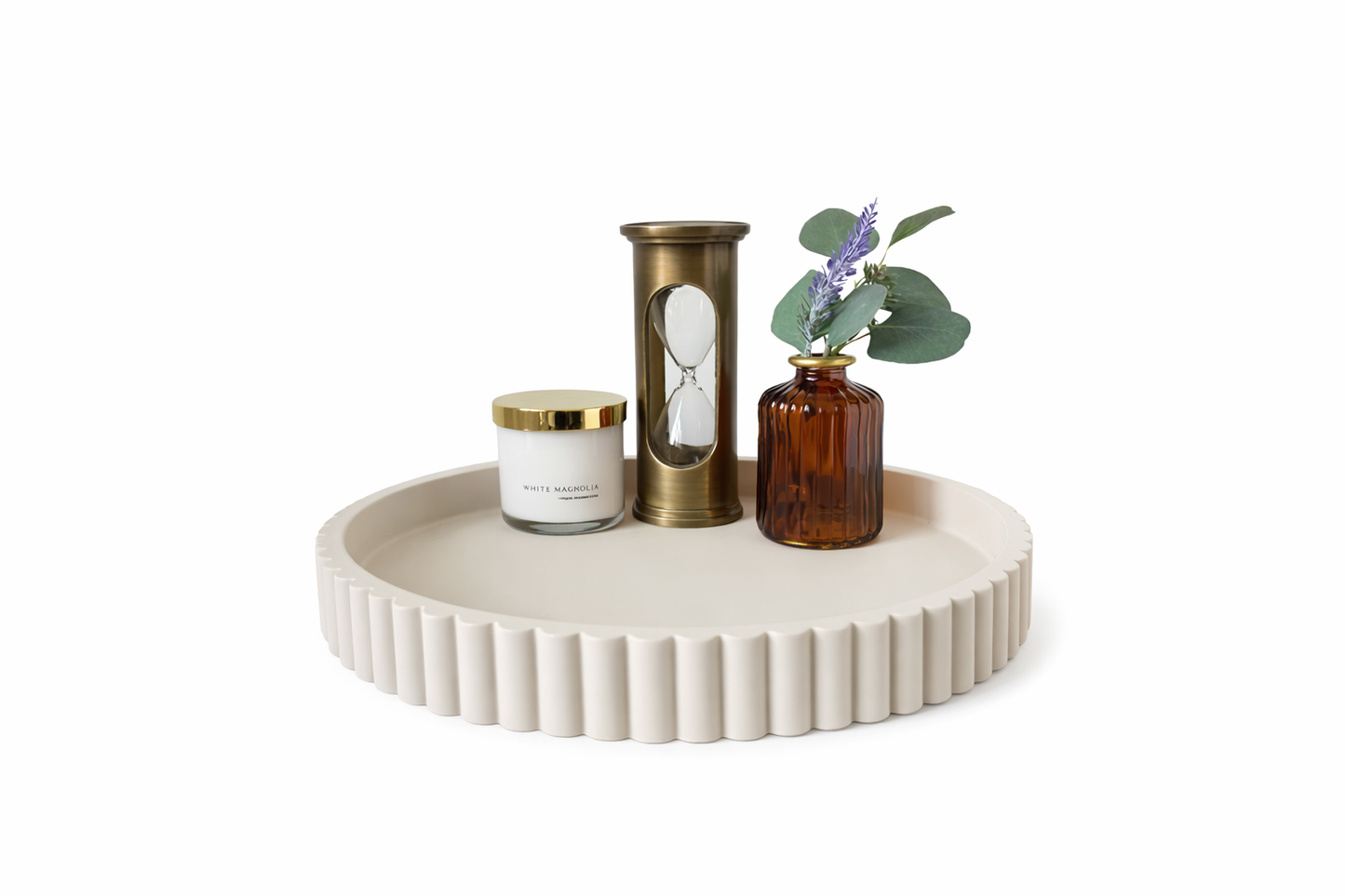Round Decorative Tray for Coffee Table