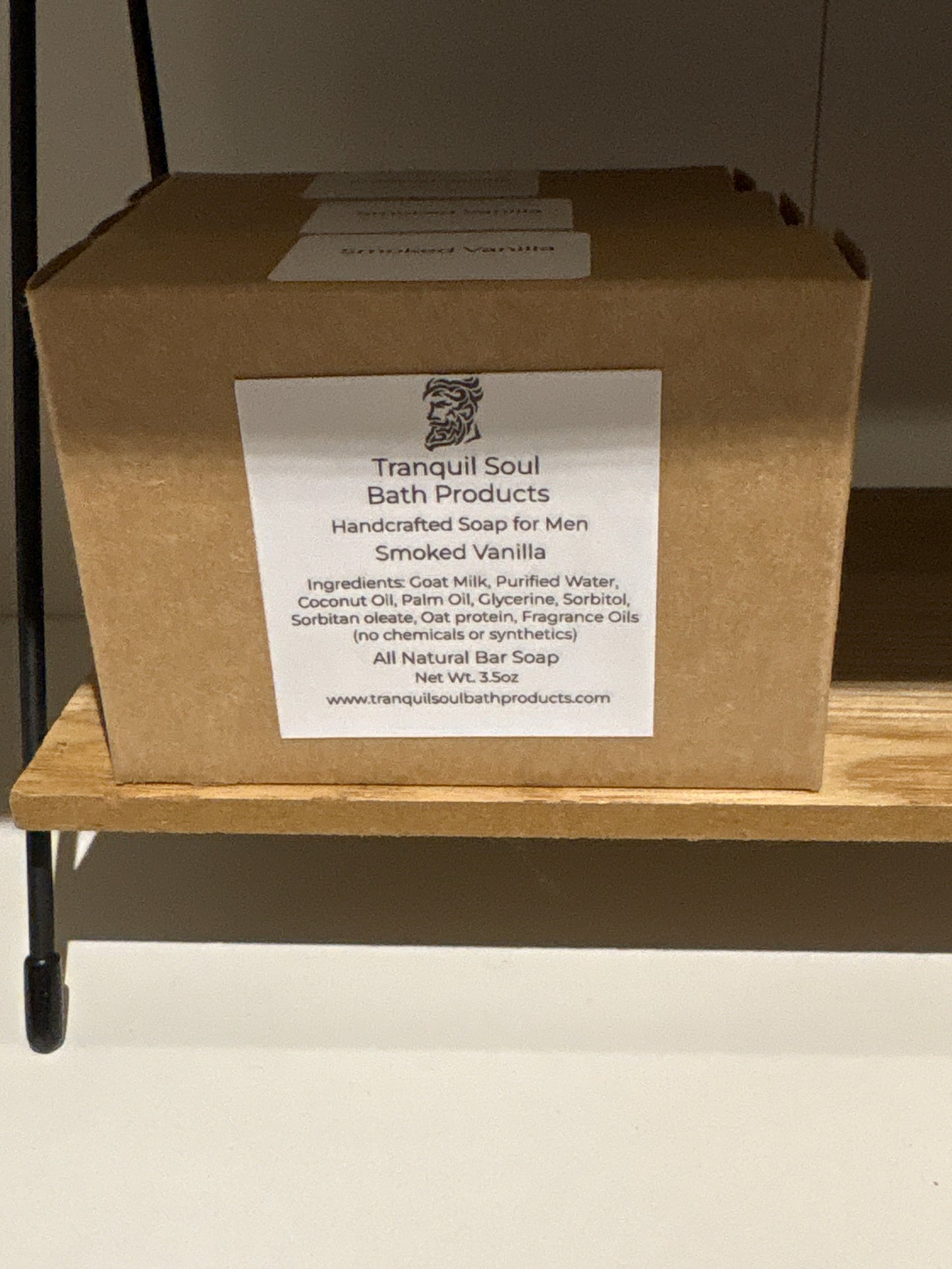 Smoked Vanilla Scented Men's Bar Soap