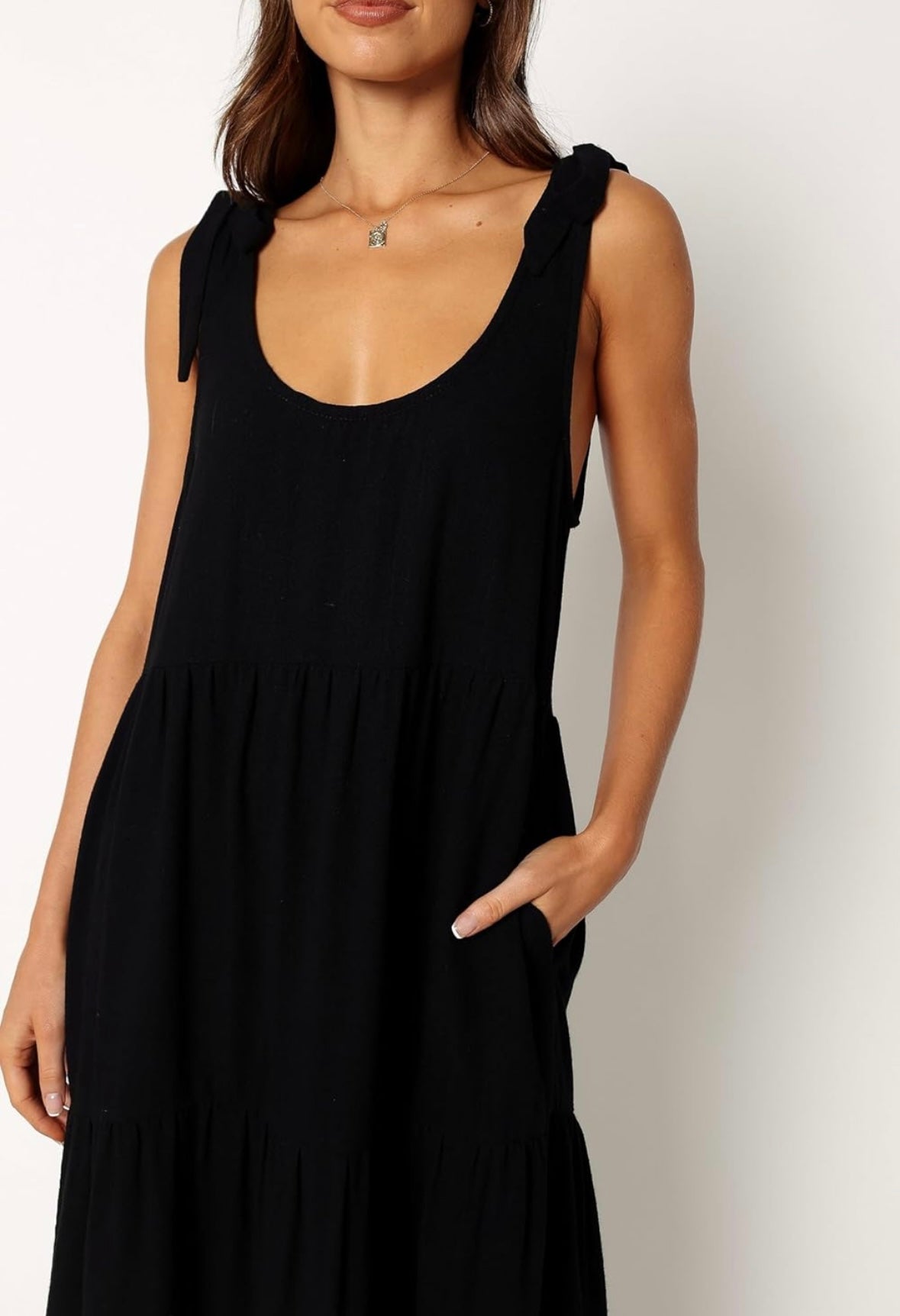 Petal & Pup Marcy Midi Dress - Black