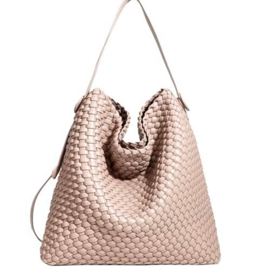 Woven Leather Tote Bag