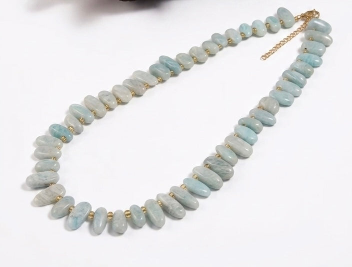 Light Blue, Natural Stone Necklace