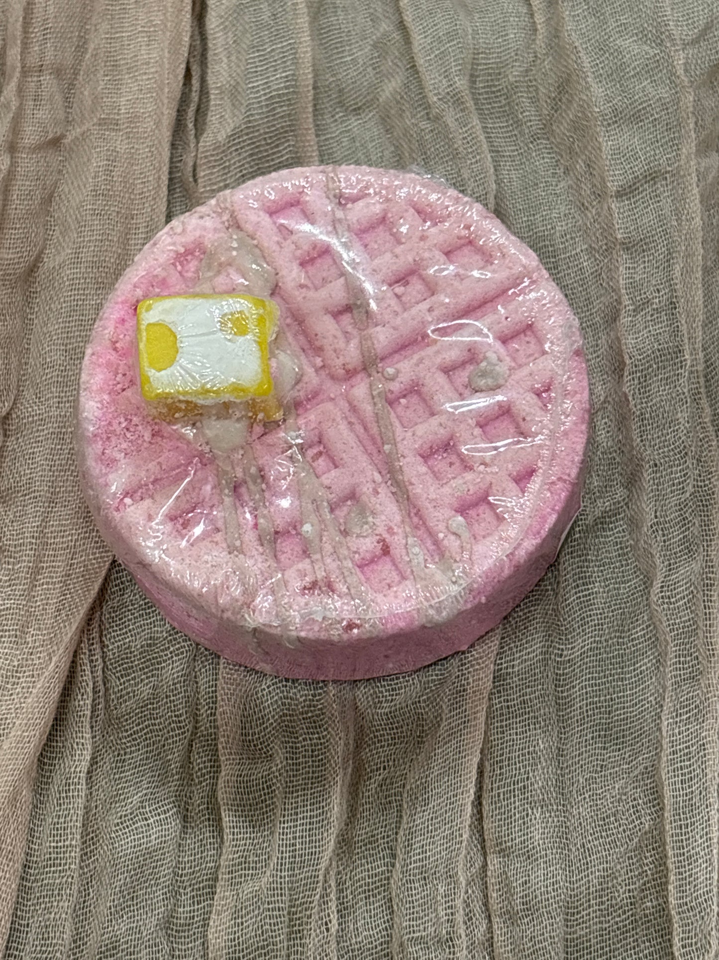 Cotton Candy Waffle Shaped Bath Bomb
