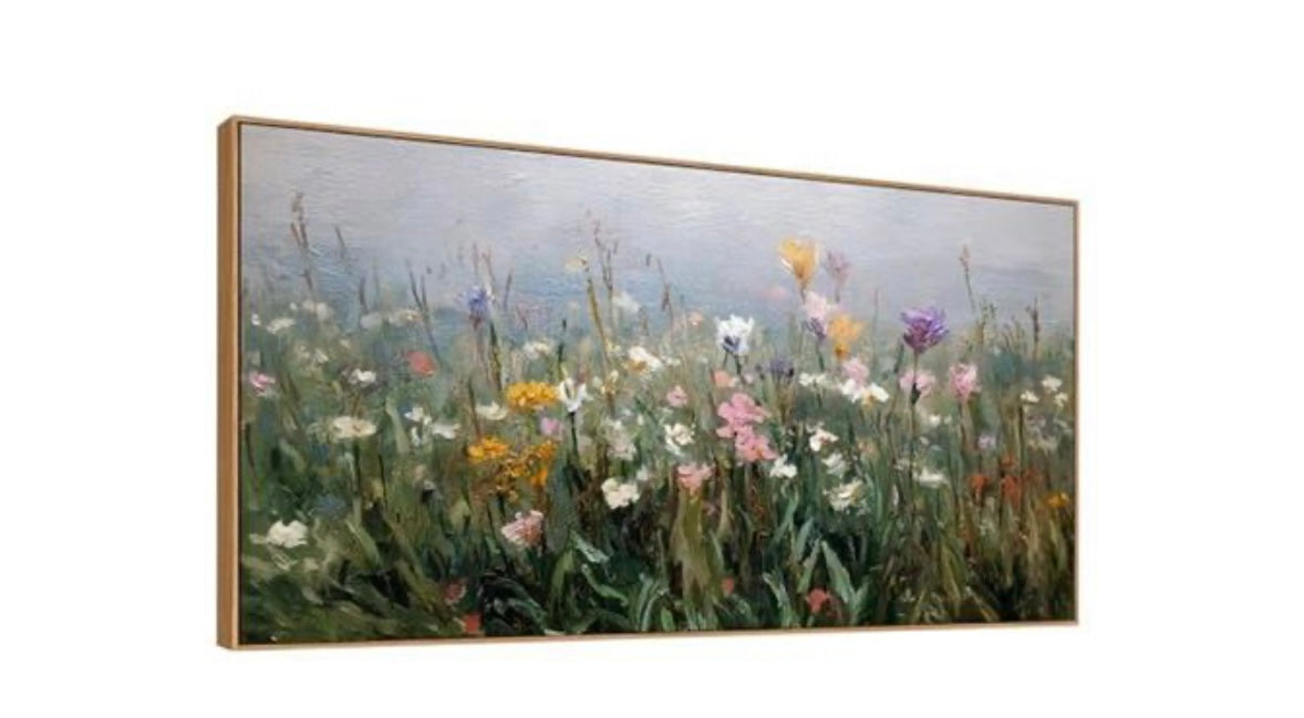 Abstract Wildflower Canvas Wall Art