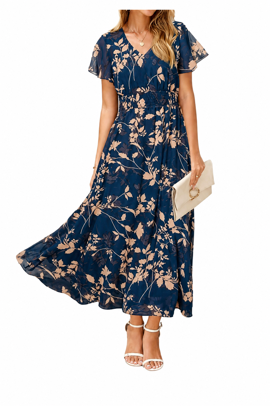 Short Sleeve Summer Boho Maxi Dress