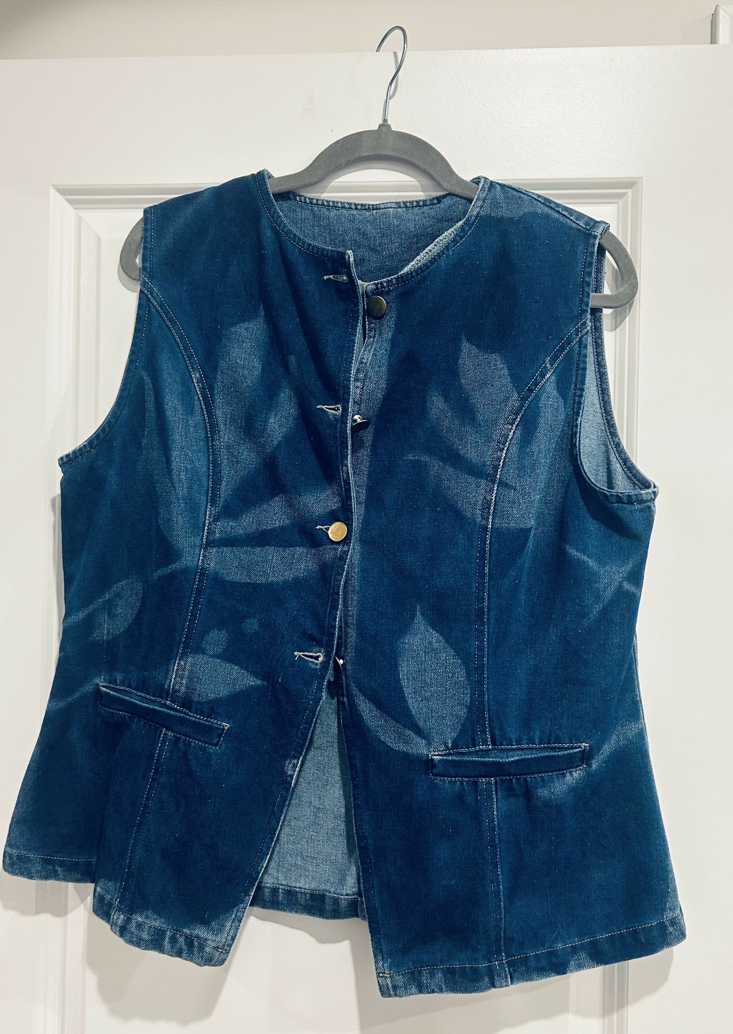 Palm Denim Cyanotype Vest