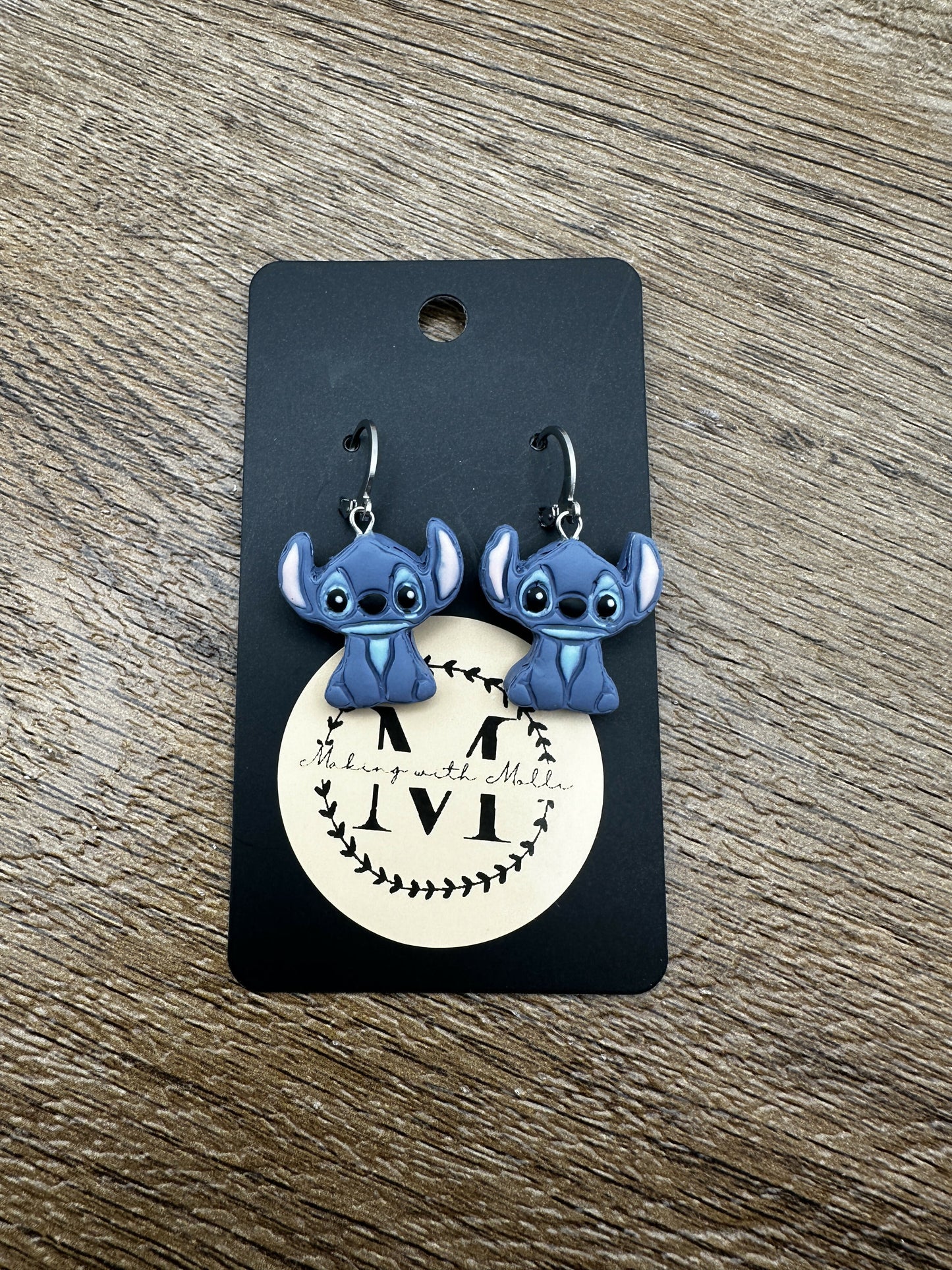 Blue Alienz Polymer Clay Earrings