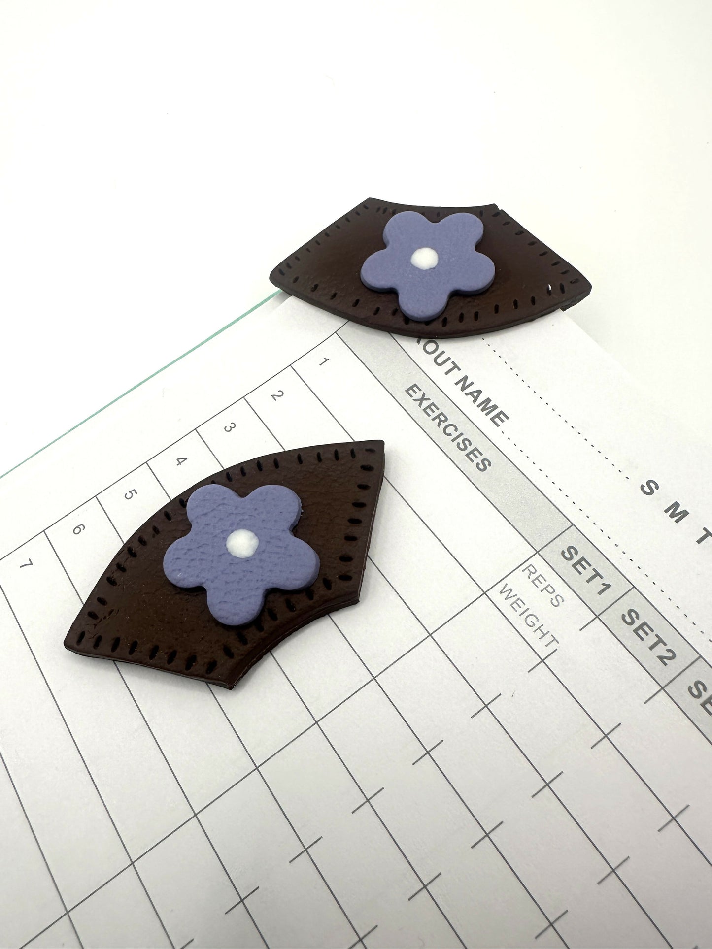 Brown & Purple Flower Corner Bookmark