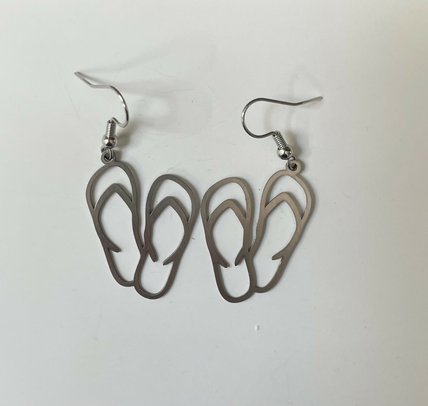 Silver Flip Flop Earrings