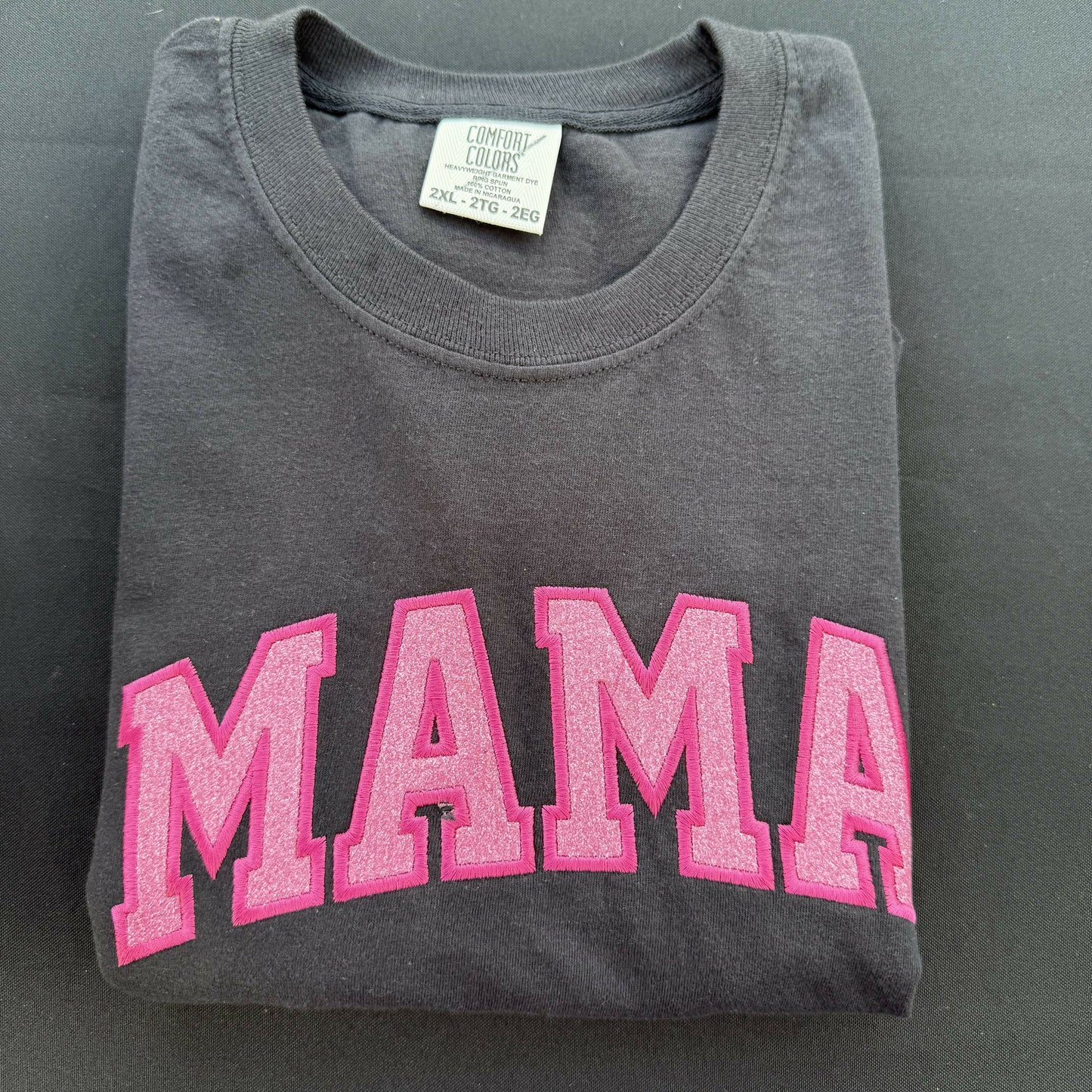 Mama Applique Embroidered T-Shirt