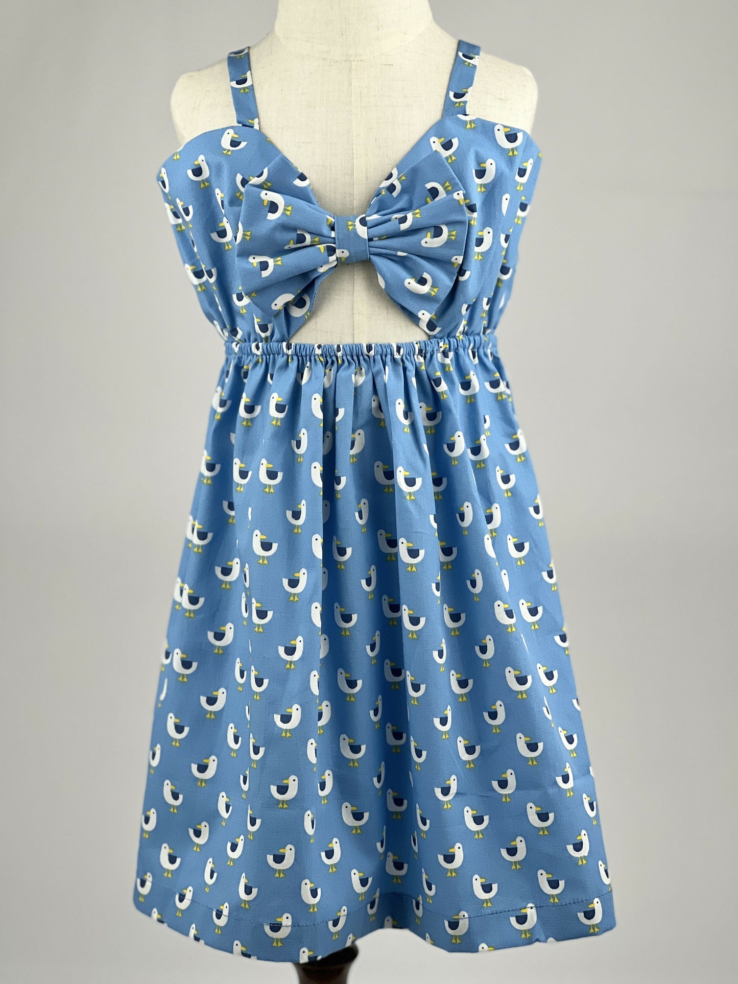 Sweet Seagull Bow-Front Sundress