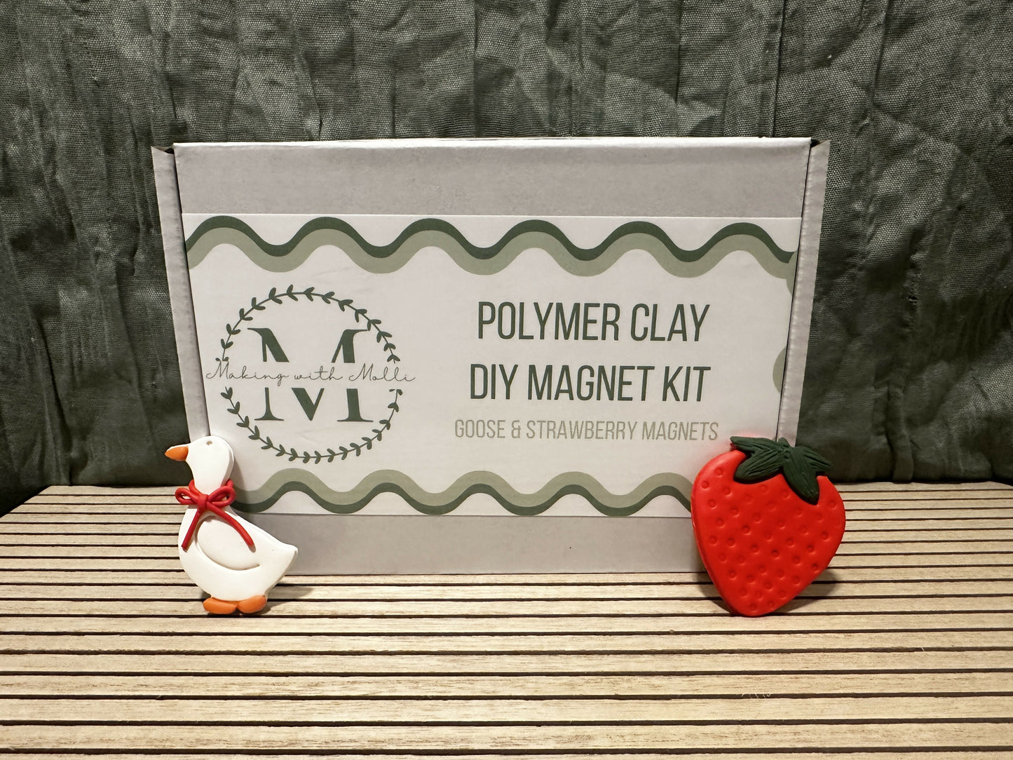 DIY Strawberry & Goose Clay Magnet Kit