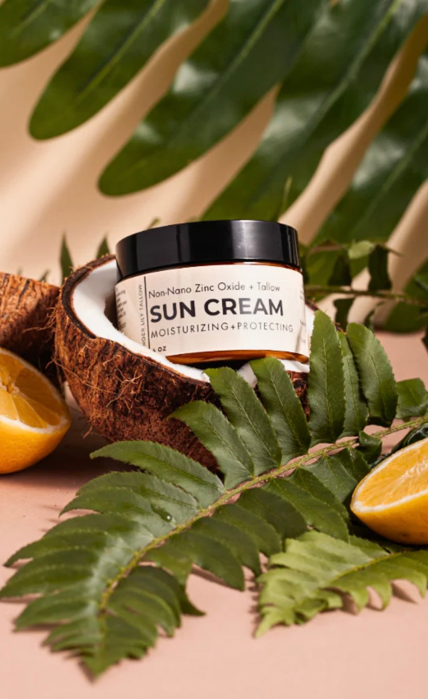 Organic Ginger Lily Tallow Sun Cream – Natural Skin Nourishment (4oz)