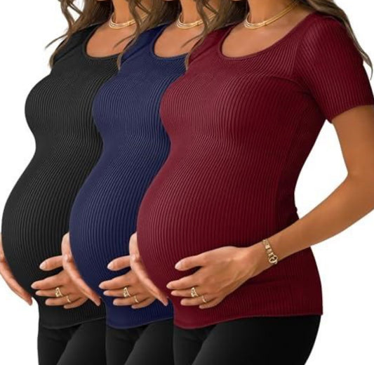 Ribbed Maternity Tops