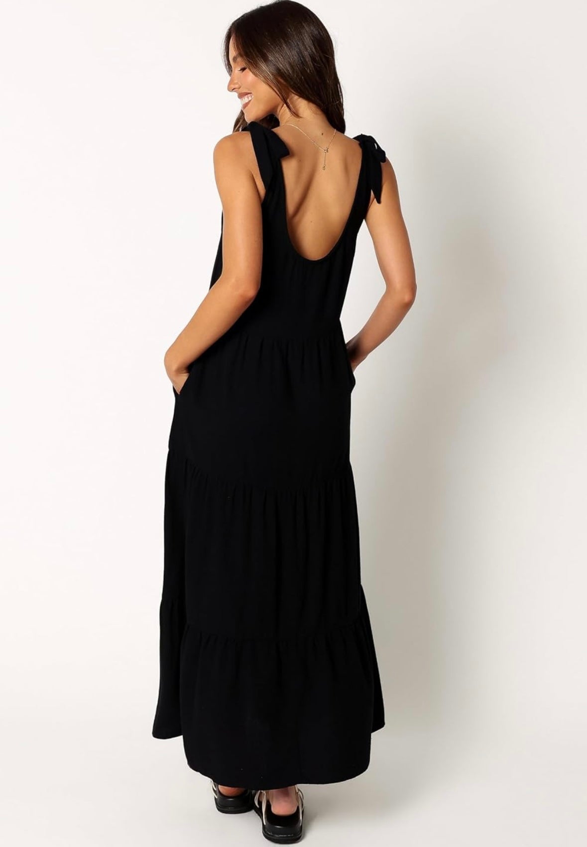 Petal & Pup Marcy Midi Dress - Black